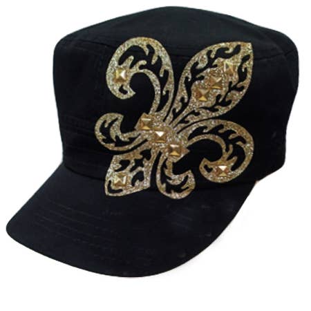 Cap Zone - Wholesale Baseball Cap - Unisex - Fleur de Lis Golden Cap
