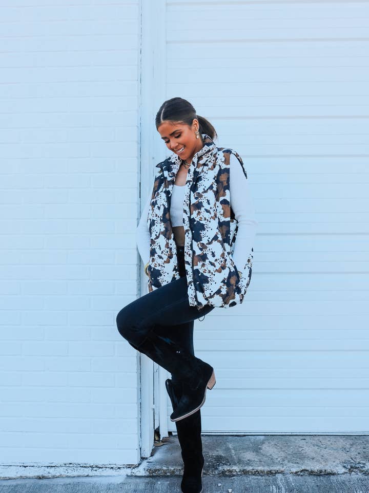 Colete Couro Castanho por atacado de The Front Porch Label