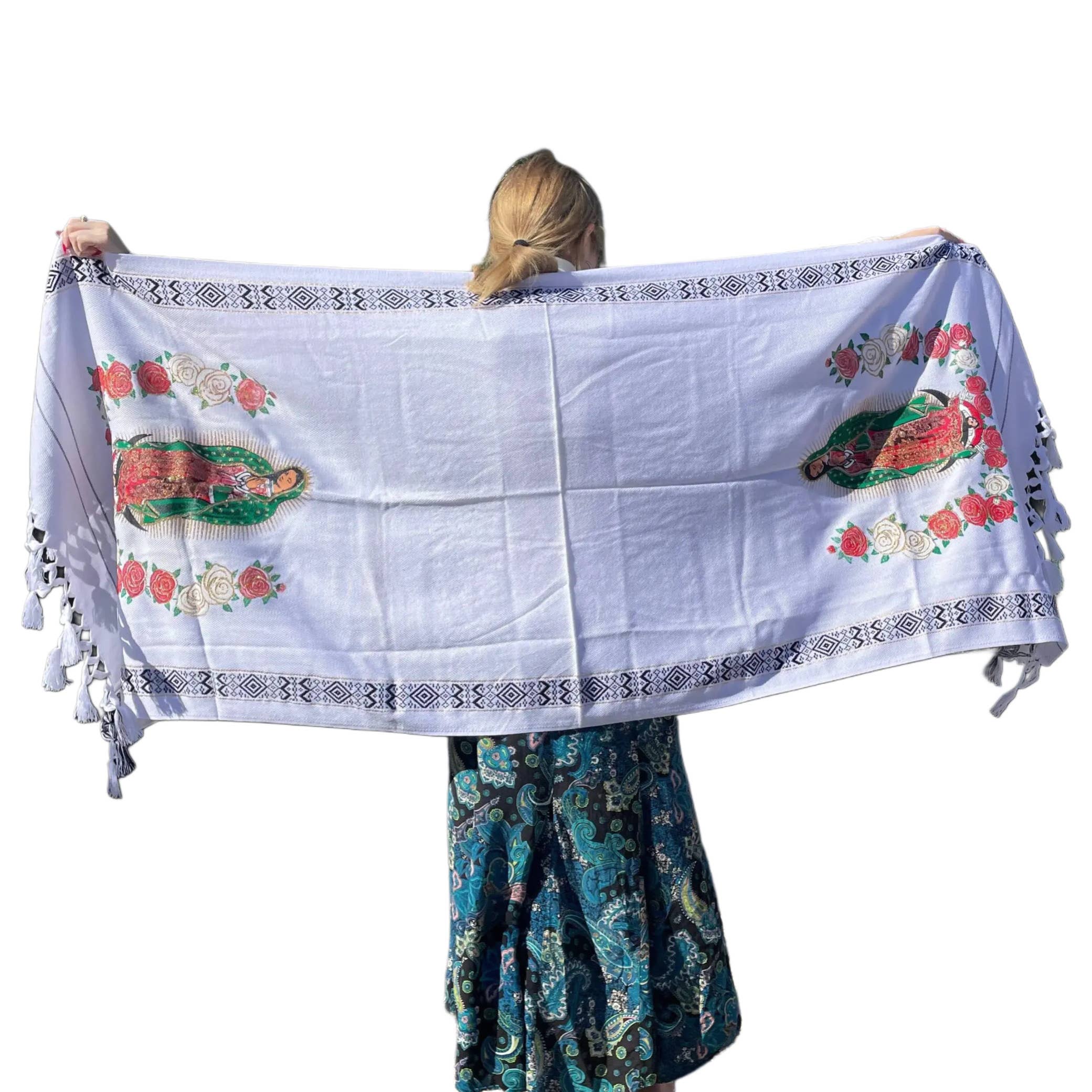 Oremus Mercy - Vente Châle – femme - Châle à la mode OLOG - BLANC 80” x 30”1