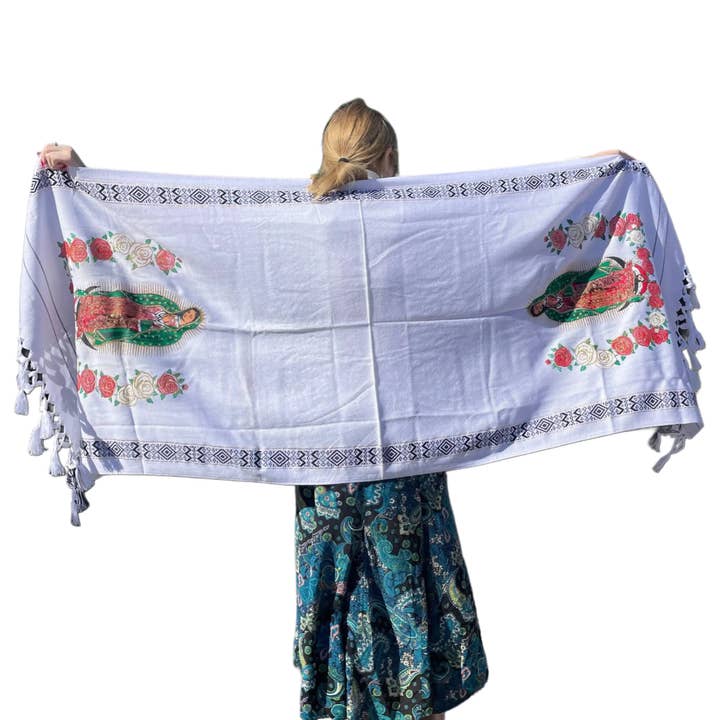 Oremus Mercy - Vente Châle – femme - Châle à la mode OLOG - BLANC 80” x 30”1