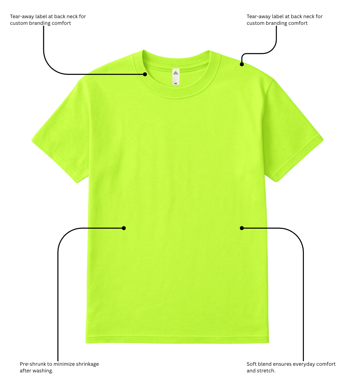 Mashh Gear - Wholesale T-Shirt - Unisex - Bright Soft Neon with Cotton for Construction Worker T-Shirt1