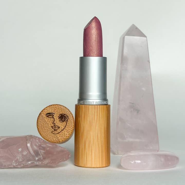 Nourishing Lipstick ~ Rose Quartz for wholesale by Pure Light Botanical Beauty