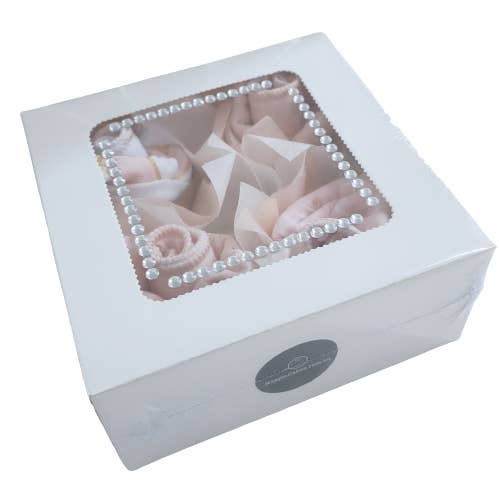 Bib Cupcakes Gift Box - Pink Lady for wholesale by Nappie Cakes