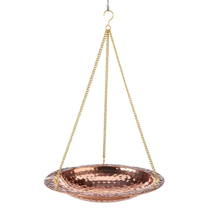 13.5” Hanging Copper Birdbath for wholesale by Good Directions