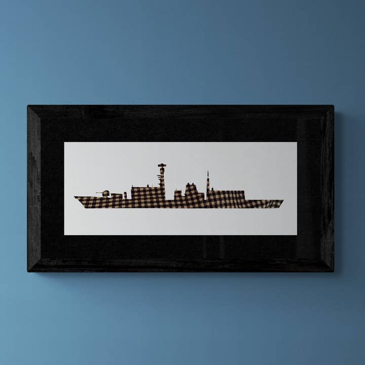 HMS Northumberland Tartan Print voor wholesale door Gillian Jones Designs