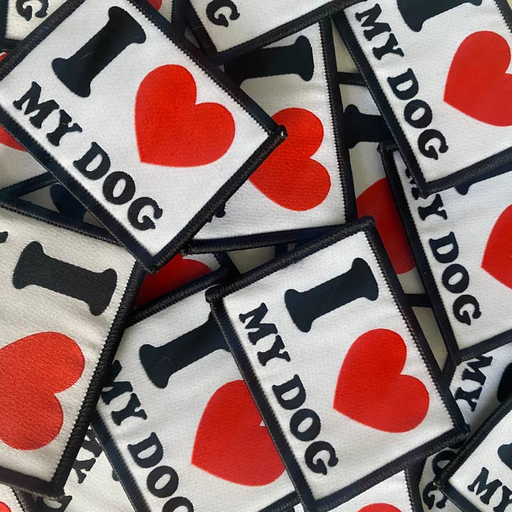 I ♡ MY DOG-patch voor wholesale door Lieblingspfote