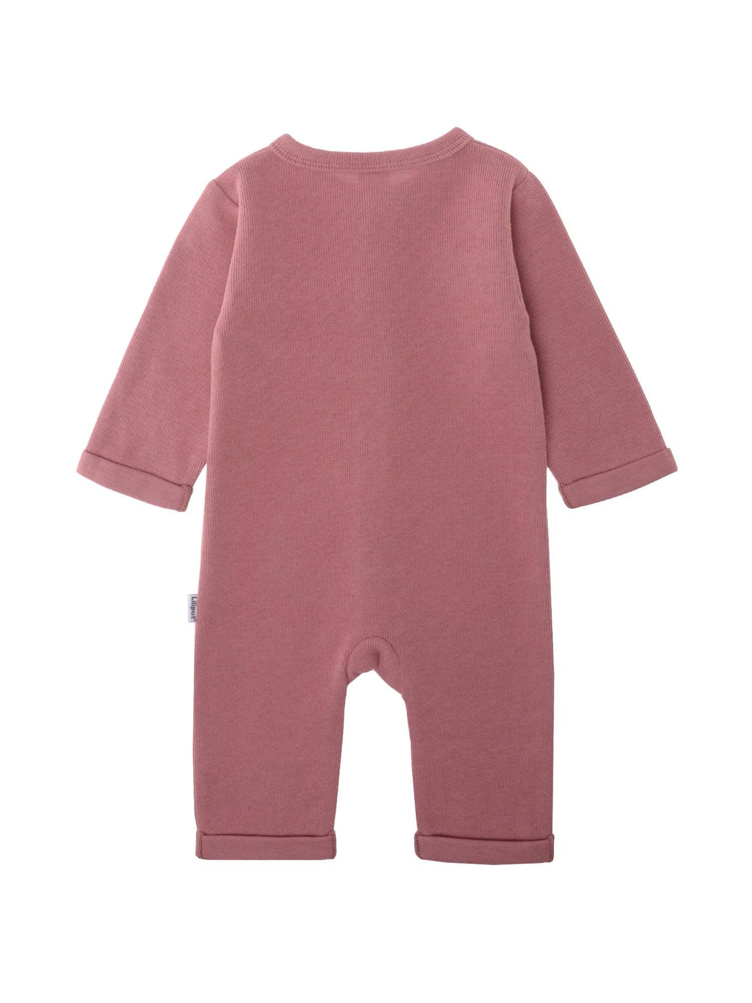 Liliput – Macacão - Bebé por atacado – Macacão canelado em tom rosewood2