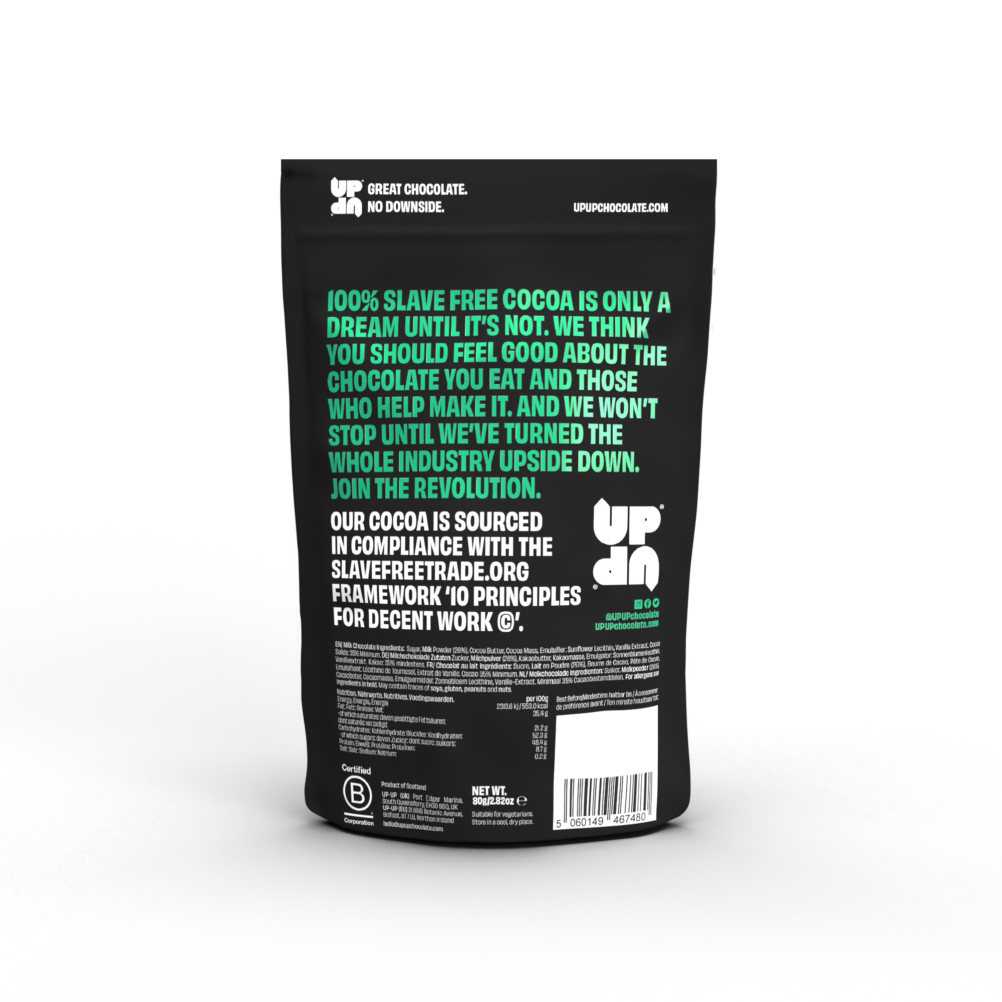 UP-UP Chocolate [No duties when shipping to US!] - Wholesale Chocolate Bar - Giant Milk Chocolate Buttons 80G/2.82oz1