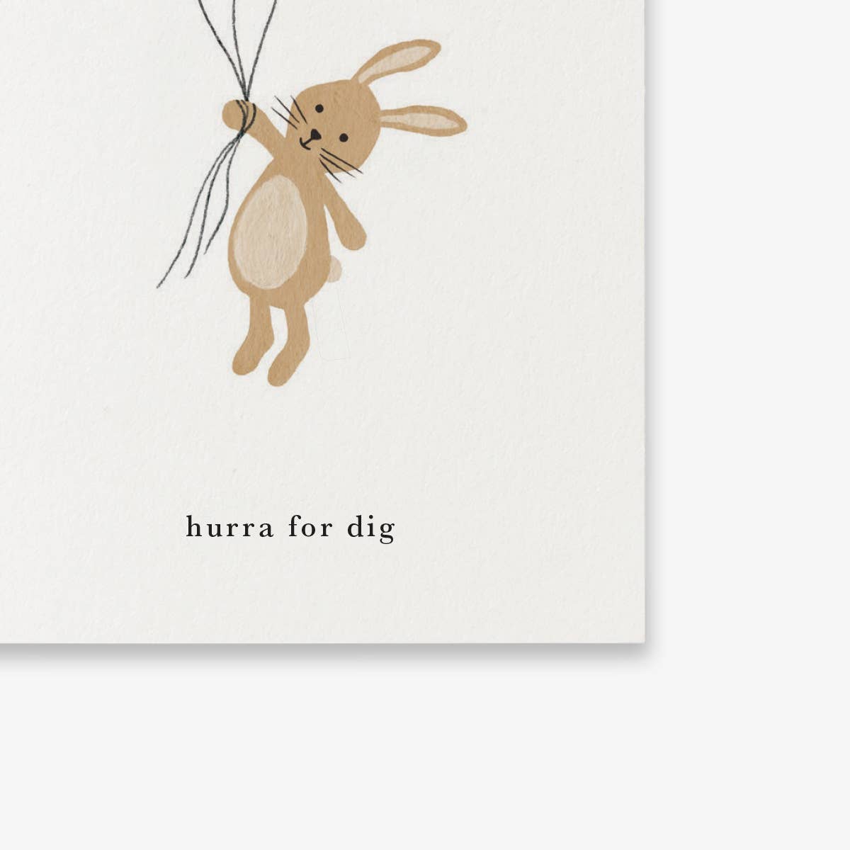 Kartotek Copenhagen - Wholesale Birthday Card - Small Greeting Card // Kanin (hurra for dig) (Danish)1