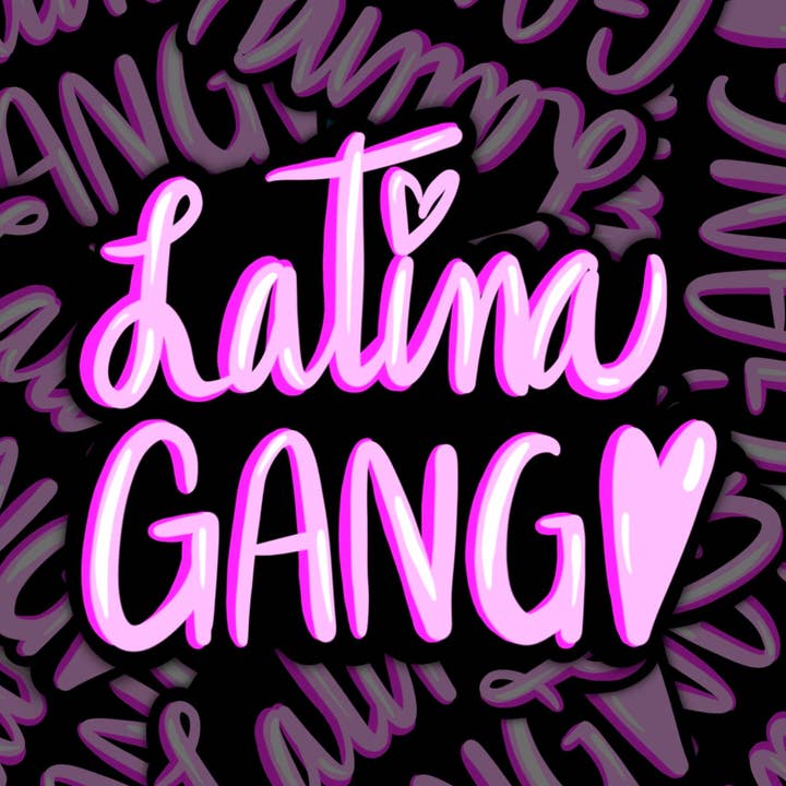 Autocollant découpé Latina Gang pour la vente par Hola Mijas Bonitas
