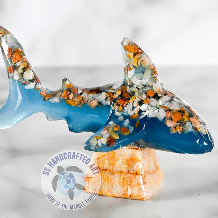 SS handcrafted Art - Wholesale Decorative Figurine - By-Product Shark 3.5"