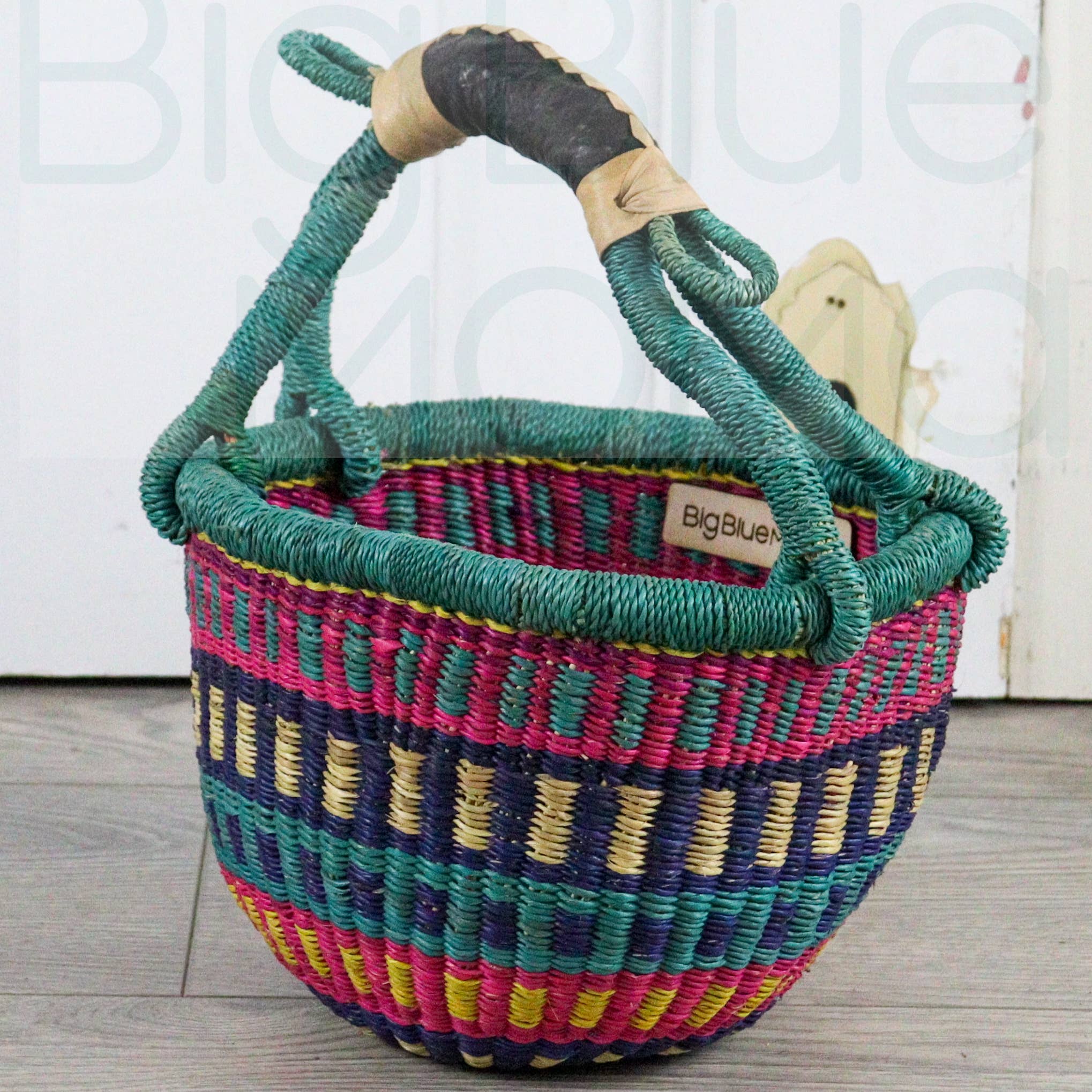 Big Blue Moma - Wholesale Basket - Round Small - Traditional Palette16