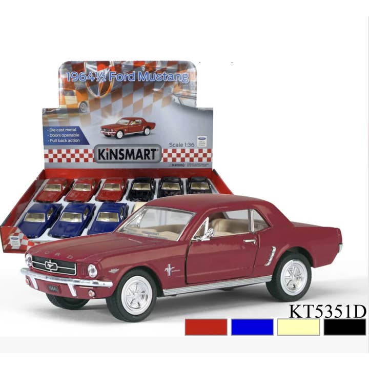 Luna Die-cast Cars – Großhandel Spielzeugauto – Kinder – 5" 1964 1/2 FORD MUSTANG Druckguss-Auto