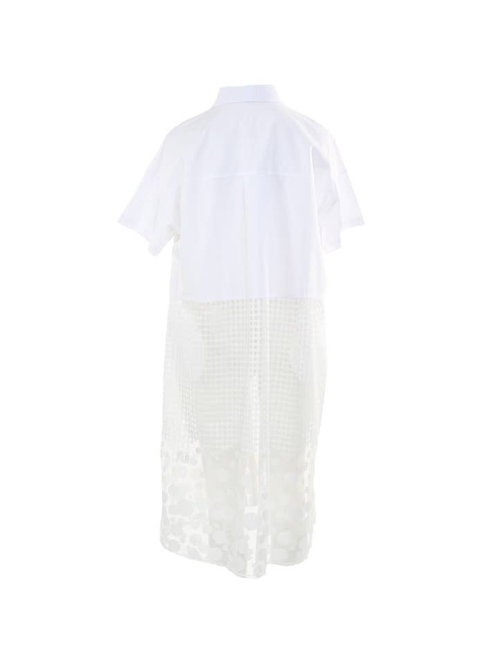 Beulah Style – wholesale Klänning - Dam – Polka Dot Mesh Fall & Nätkombo Midiklänning PE30027