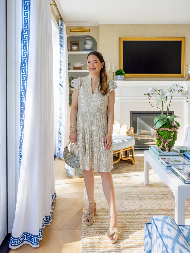 Zilveren Pailletten Hudson Jurk voor wholesale door Sail to Sable