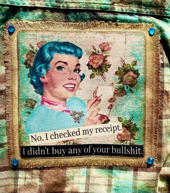 Jana's Flannels - Wholesale Button Down Shirt - Women's - "NO I CHECKED MY RECEIPT" FLANNEL SHIRT