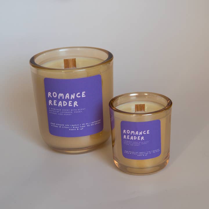 Pages and Ink - Wholesale Jar/Filled Candle - Romance Reader: Citrus & Floral Candle13