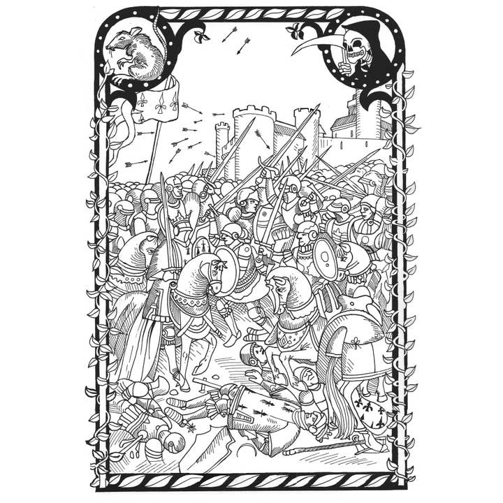 Hillary's Toy Box LLC - Wholesale Coloring & Activity Book - Adult - Of Popes & Plagues Coloring Book3