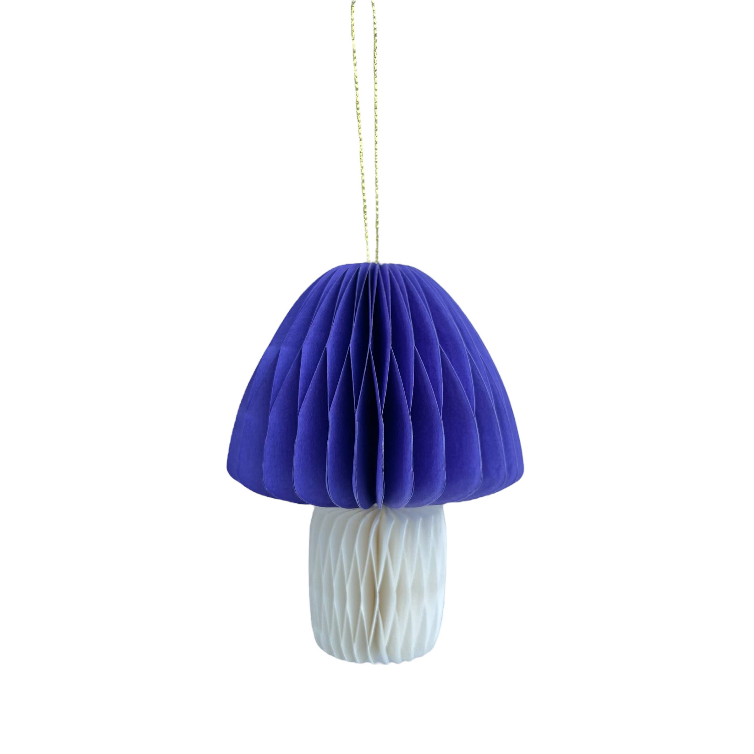 De Lange Tafel – wholesale Christmas decoration – Honeycomb Christmas ornament mushroom · purple