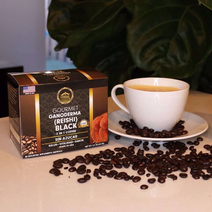 Sisu Healing the Soul - Vente Cafés/expressos instantanés - Gourmet Coffee noir 2 en 1 avec REISHI GANODERMA