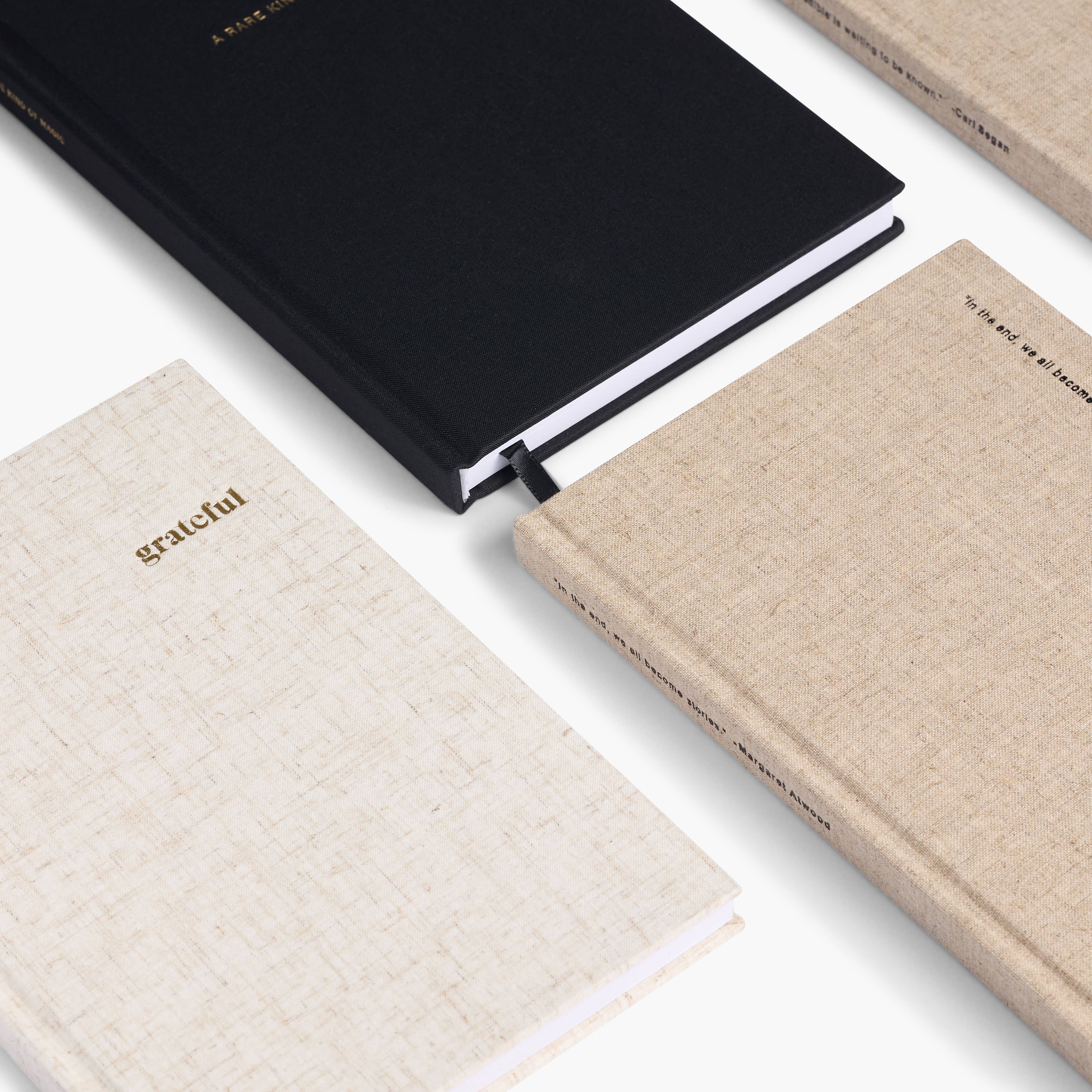 Souvenir Stationery - Wholesale Notebook - Somewhere, Something Taupe Linen Notebook Lined Journal2