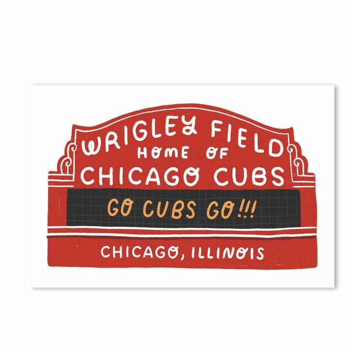 Tarjeta postal Wrigley Field Chicago Cubs - Chicago para venta al por mayor de Finch and Flourish Paper Goods