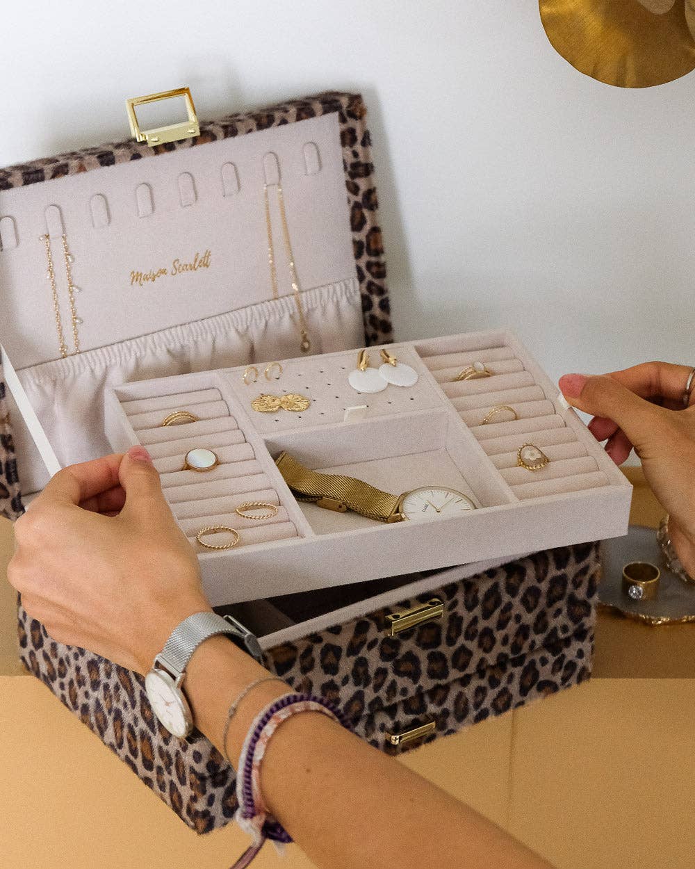 Leopard Denise smyckeskrin med leopardmönster för wholesale på Faire1