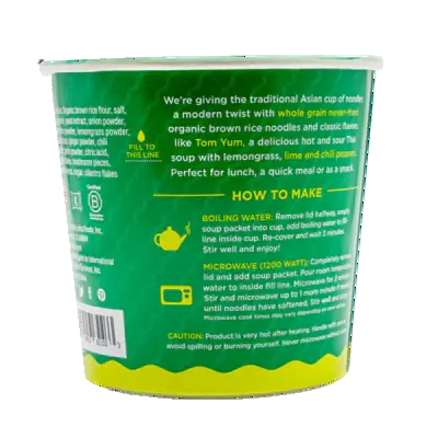 Lotus Foods - Wholesale Ramen - Tom Yum Rice Ramen Noodle Soup - 2oz/6pk1