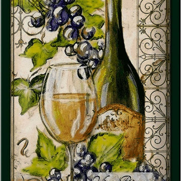 Konst Tenn Skylt 20x30cm Stilleben Vino Bianco Vitt Vin för wholesale av Femer
