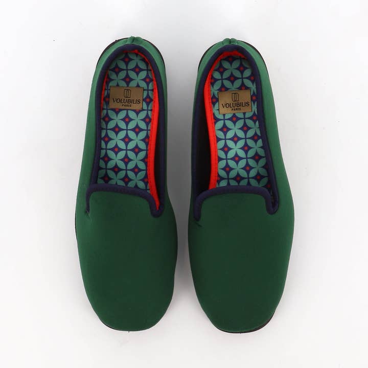 VOLUBILIS PARIS - Wholesale Slippers - Men's - LEO Men's Shoes - Green Velvet0