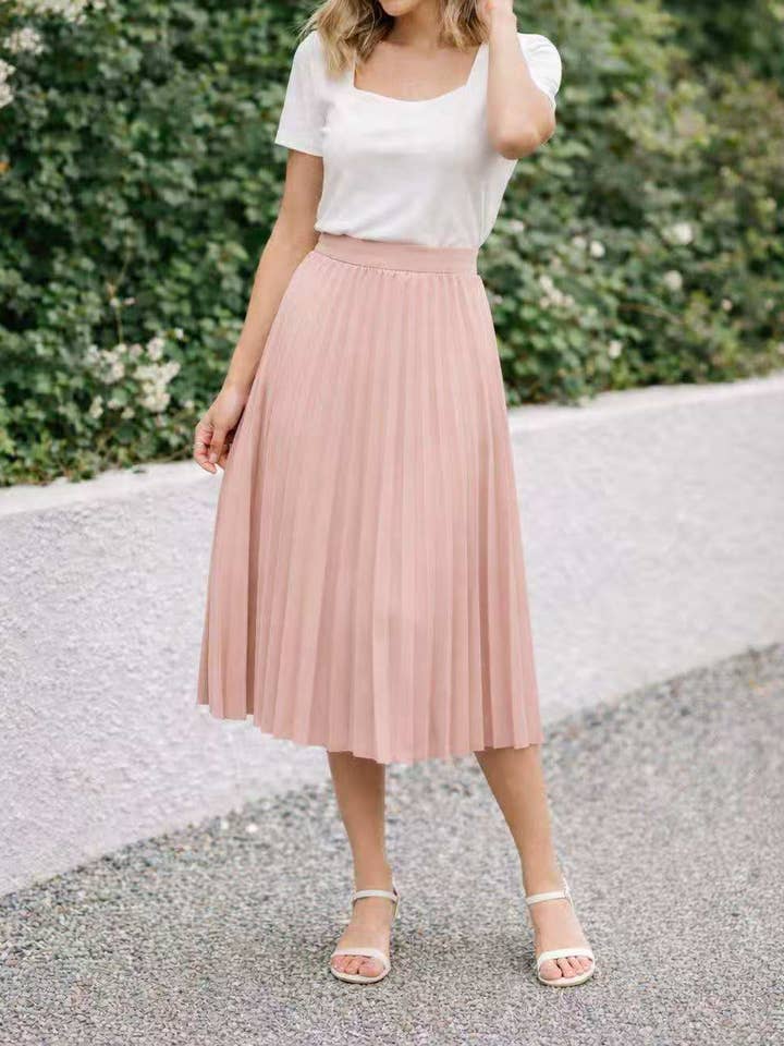 Plisserad midikjol för wholesale av L.STEVEN