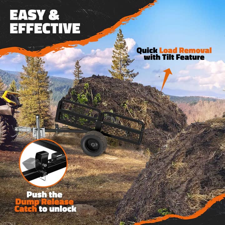 mockins - Wholesale Sporting Accessories - 55"x30"x15" Utility Trailer with Ramp & Attachable Jack Stand2