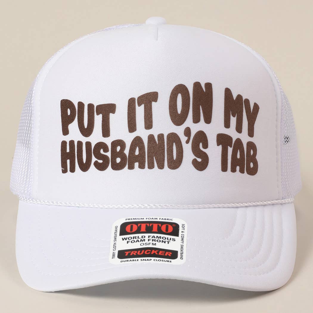 Fashion City - Wholesale Trucker Hat - Women's - Put It On My Husband's Tab Mesh Back Foam Trucker Hat34