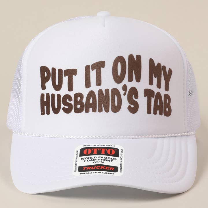 Fashion City - Wholesale Trucker Hat - Women's - Put It On My Husband's Tab Mesh Back Foam Trucker Hat34