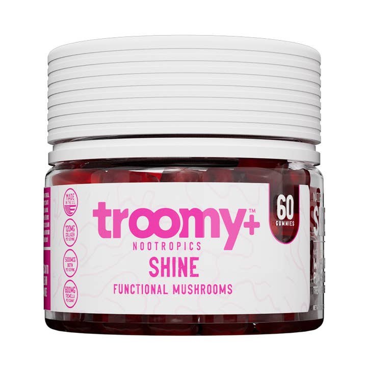 Glans: Biotin + Kollagen + Tremella svampegummier (60 tællinger) for engroshandel hos Troomy Nootropics