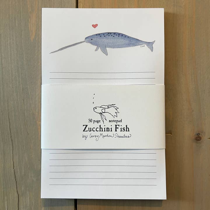 Bloc de notas Narwal Love para venta al por mayor de Zucchini Fish