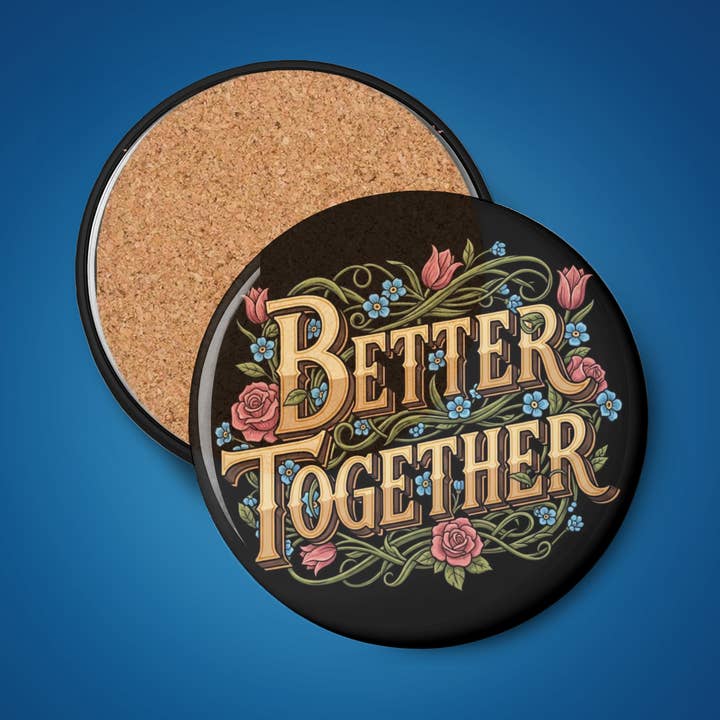 Corksee - Vente Sous-verre - Mieux ensemble | Dessous de verre rond0