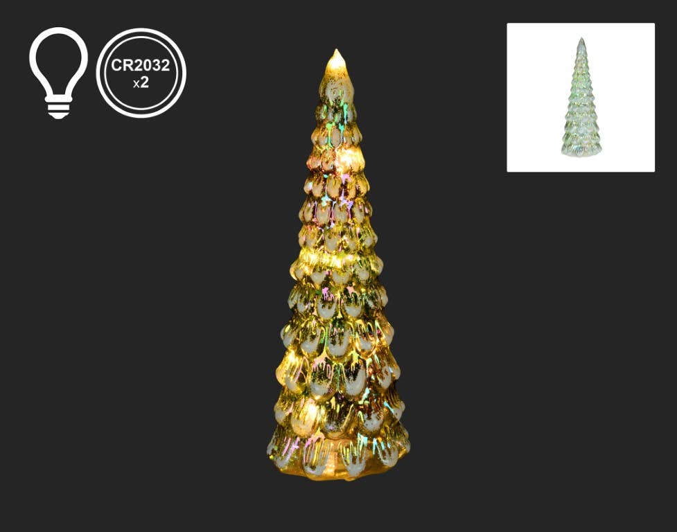 Christmas Tradition - Wholesale Artificial Christmas Tree - 11.5" Green Glass LED Christmas Tree0