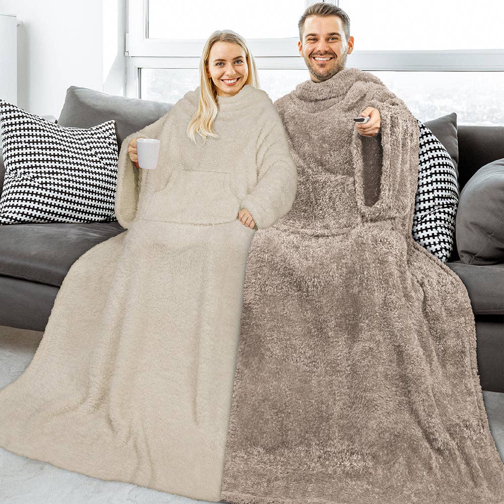 Pavilia - Wholesale Throw Blanket - Sherpa Fluffy Blanket with Sleeves27