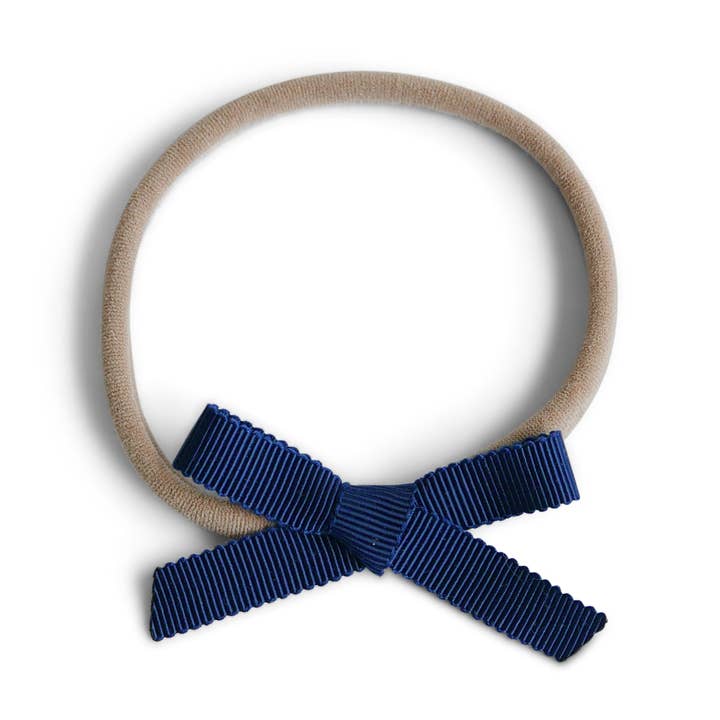 Bright Navy - Petite Grosgrain-Schleife für Schulmädchen für den Großhandel von Hadley Girl