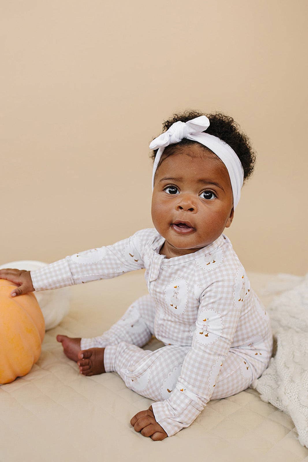 Lucky Panda Kids - Wholesale Jumpsuit - Baby - Bamboo Zip Romper | Gingham & Goose3