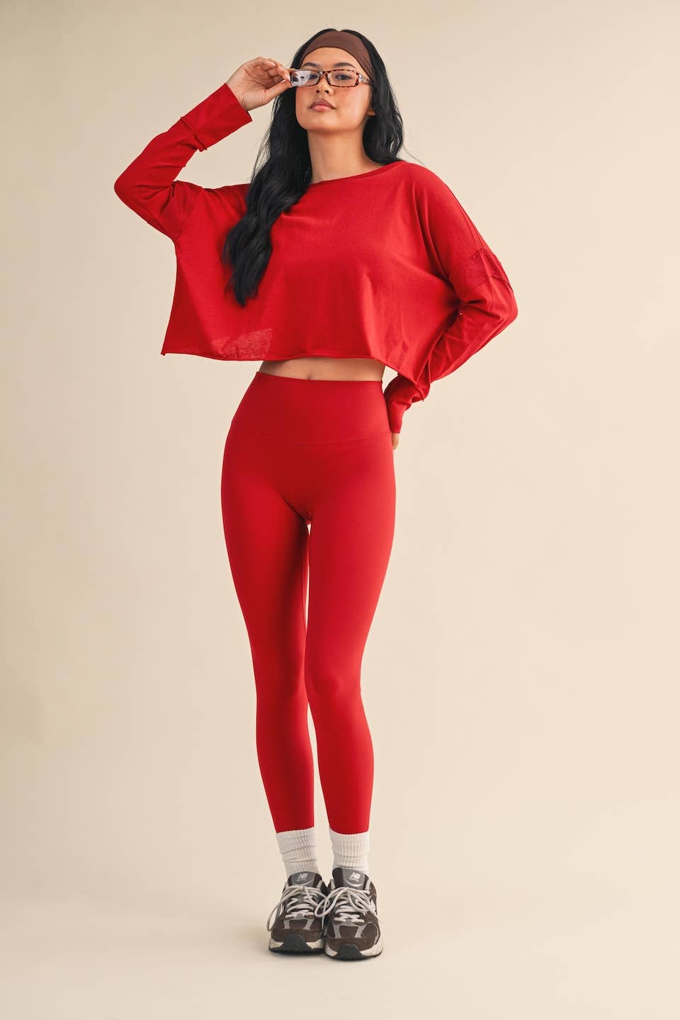 KIMBERLY C - Wholesale Athletic Top - Women's - Cotton Slub Cutout Back Long Sleeve Layering Top20