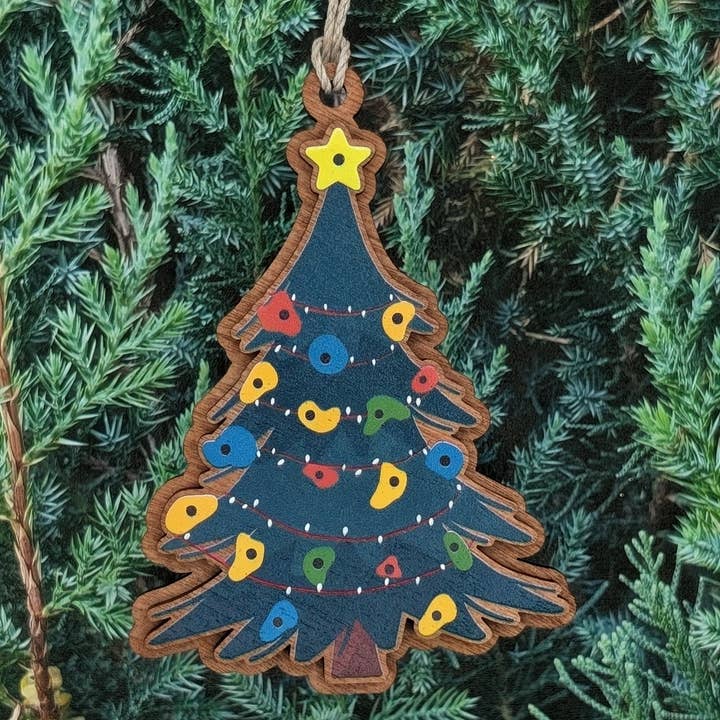 The Little Ornament Shop - Wholesale Ornament - Rock Climbing Holds Christmas Tree Christmas Ornament, Rock Climb ornaments