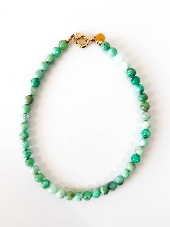 GALLERIA NECKLACE ~ Chrysoprase for wholesale by Natnat Creations