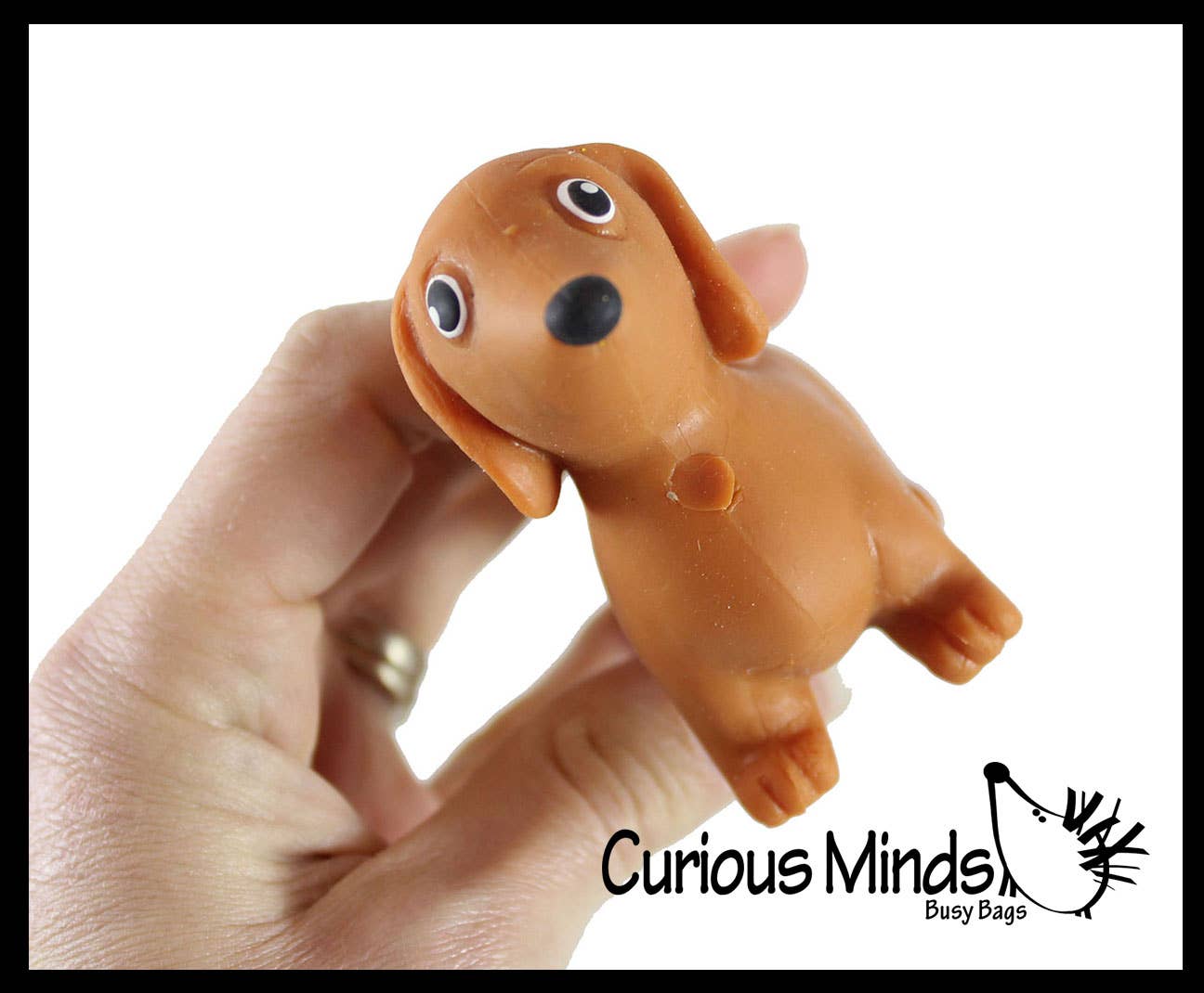 Curious Minds Toys – wholesale Squishy toy – Kids & Baby – 1 Stretchy Weiner Dog Crushed Bead Sand Filled - Doggy Lover9