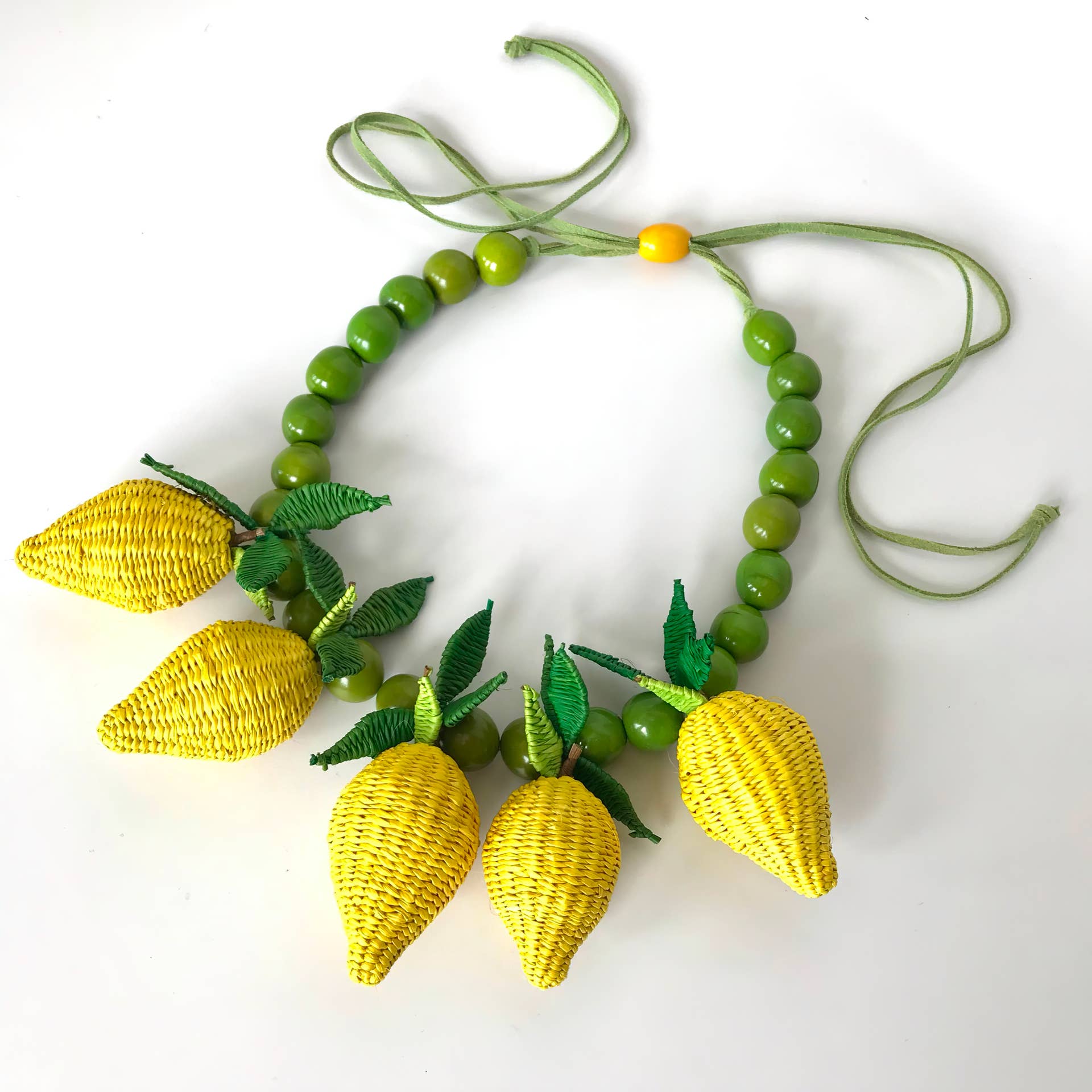 Belart Fair Trade - Wholesale Beaded/Pearl Necklace - Iraca Woven Fruta Cluster & Chicon Bead Necklace - Large3