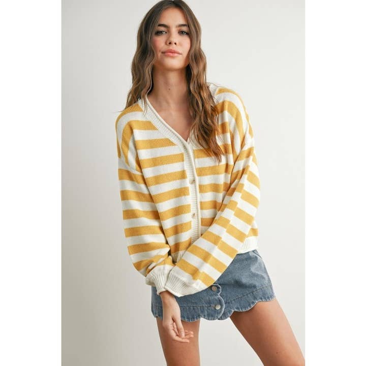 Gilet rayé à boutons pour femme pour la vente par Upmost