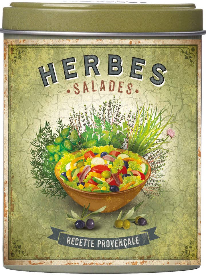 Esprit Provence · Herbs for salad, tin for wholesale by French Feast