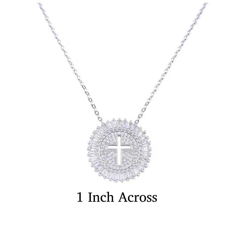 Purple Myrtle - Wholesale Pendant/Charm Necklace - Round Cross " Diamond" Necklace for Women/ Girls/ Easter 2
