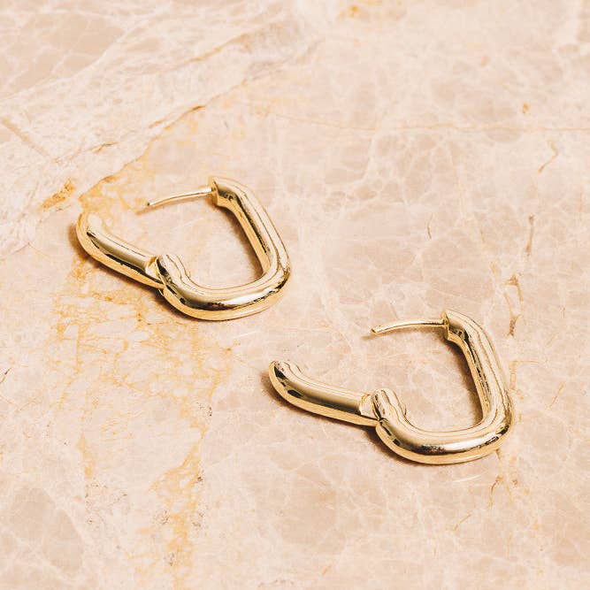 Janna Conner - Wholesale Huggie Earrings - Addie Huggie Hoops | 18k Gold Plating6